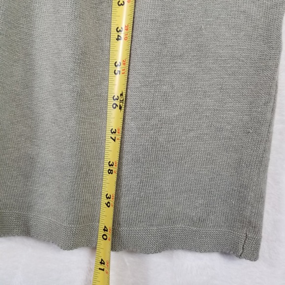 J. Jill Women Sage Green Linen Blend Button Front Sweater Dress Petite S NWT - Picture 6 of 7